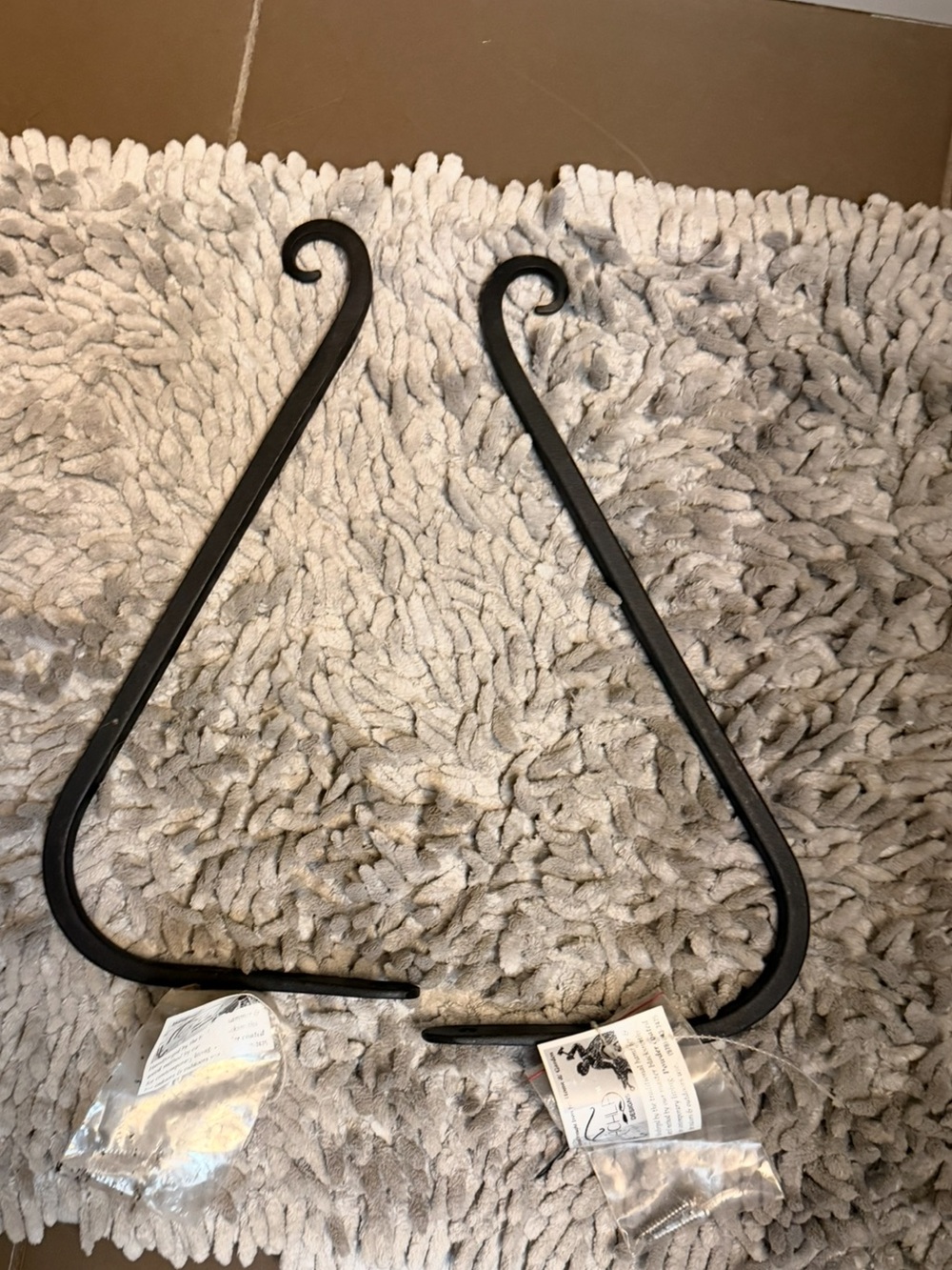 Tachla Designs Hand Hammered Blacksmith Wrought Iron Decor Black Plant Hanger 2 - Picture 3 of 10